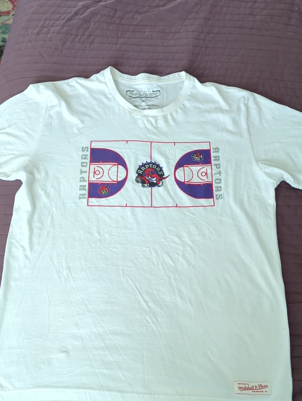 Mitchell & Ness White Toronto Raptors Court Graphic Tee